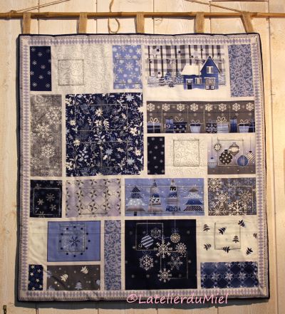 Calendrier de l'Avent bleu/argent