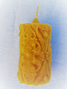 Bougie cylindre sculptée