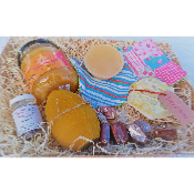 Panier bien-être avec les produits de la ruche